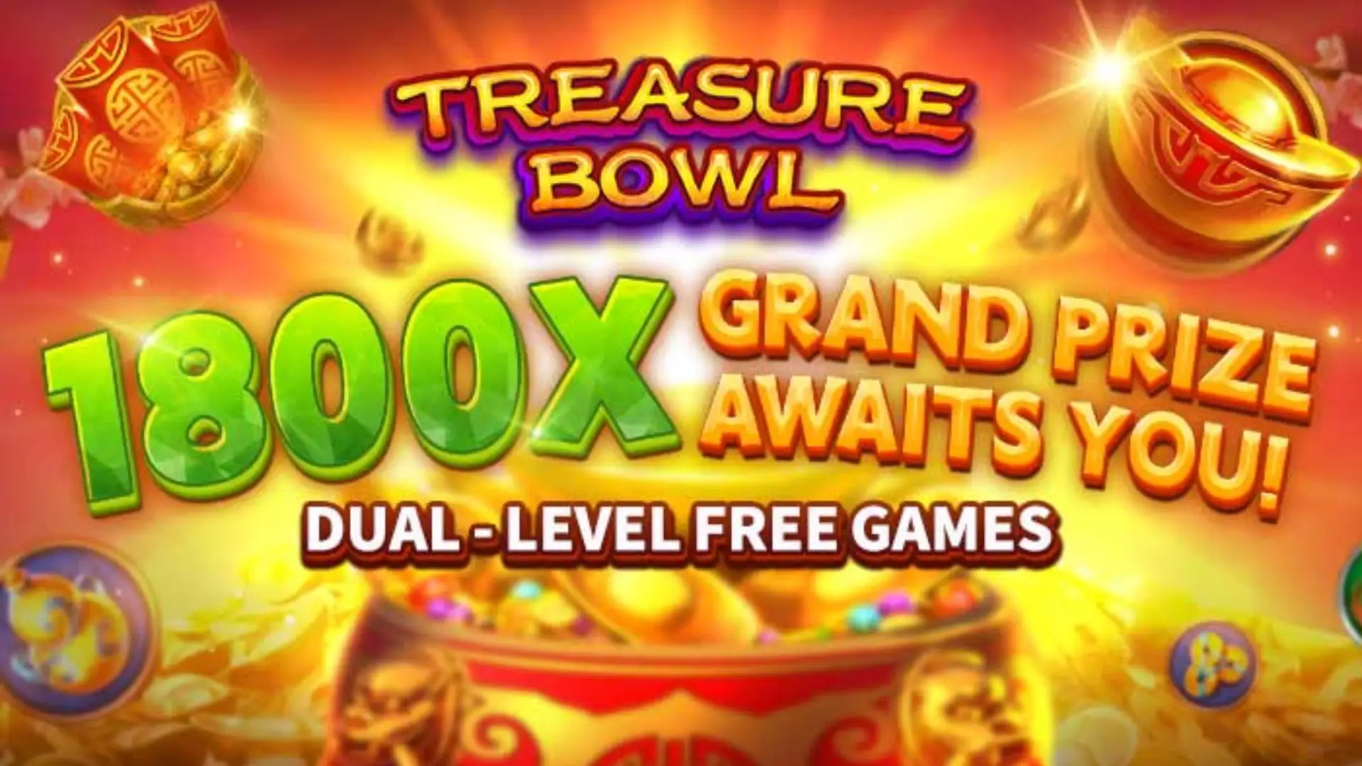 Multiplicadores Treasure Bowl 5853 - 7777x Máximo com Tigela Dourada